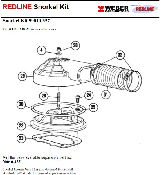 JEEP SNORKEL KIT REDLINE 99010 357