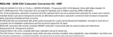 Toyota and Nissan Weber Conversion Kit K 657
