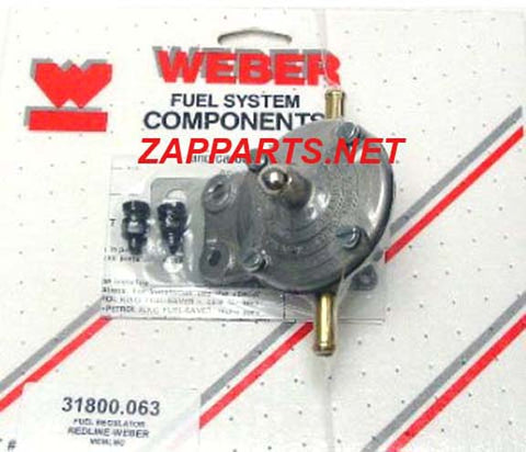 31800.063, Redline Weber Carburetor Fuel Regulator, adjust 1.5-85 PSI
