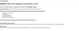 BMW 2002,2002 TII REDLINE K 202 CARBURETOR KIT